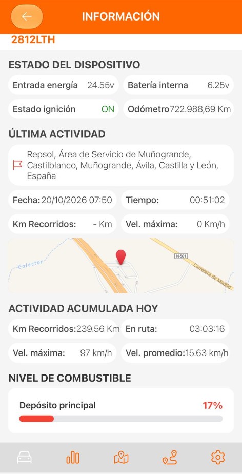 Su flota en el celular